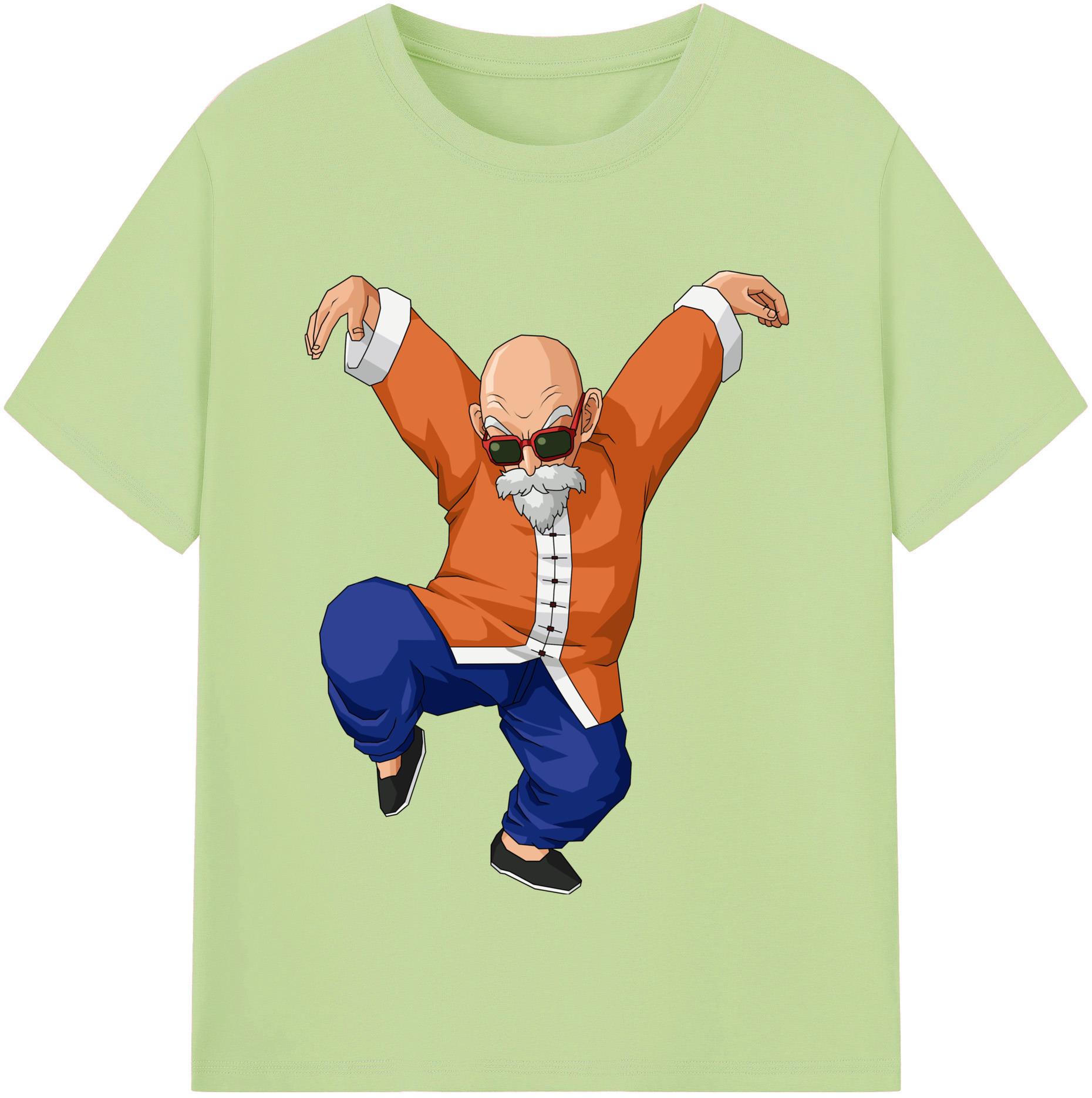 （画像用） ドラゴンボール 亀仙人（かめせんにん） DRAGON BALL Master Roshi Kame Sennin 綿100％半袖Tシャツ（フロントプリント）